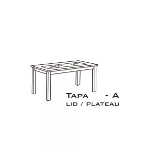 Mesa Centro Elevable y Pouff - Mod.24