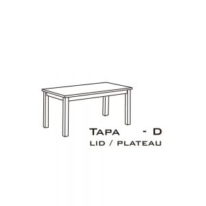 Mesa Centro Elevable y Pouff - Mod.24