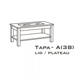 Mesa de centro elevable en Madera de pino