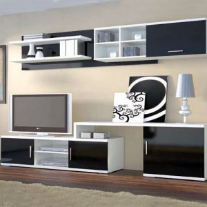 Mueble de salón Fassion color blanco/negro