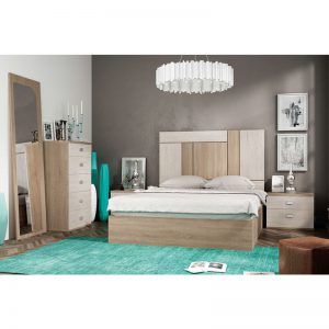 Dormitorio de matrimonio Dallas en acabado cambrián/ártico